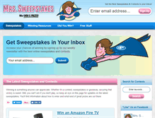 Tablet Screenshot of mrssweepstakes.com